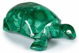 Flowery, Malachite Turtle Carving - DR Congo #337814-1